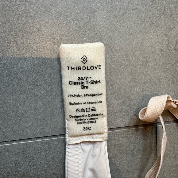 ThirdLove 24/7 Classic T-Shirt Bra Sz. 32C in Soft Pink - Picture 10 of 12